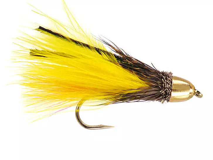 Yellow Muddler Marabou Conehead
