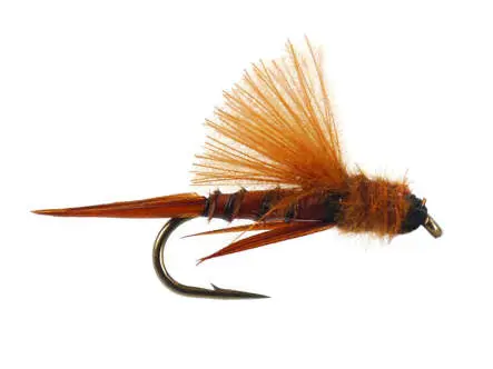 CDC Little Surface Nimph - Rusty Brown 18