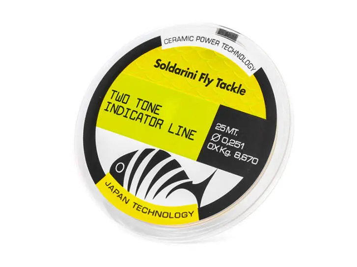 Fil indicateur 2 TONE IND. LINE - jaune orange - 25 m - 0,22 mm