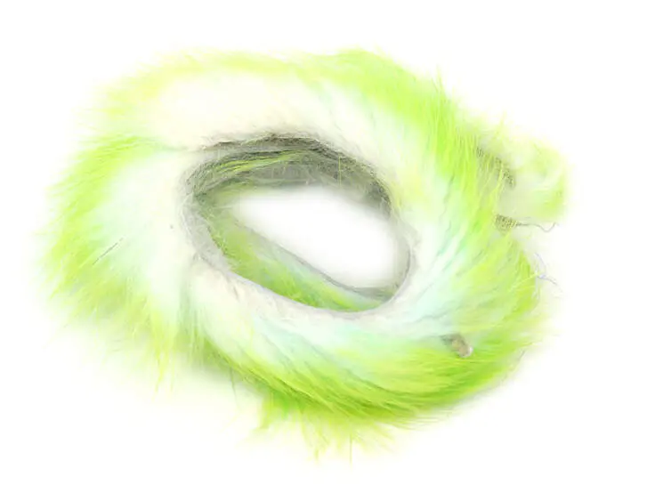 TWO TONE ZONKER STRIPS hotfly - 2 pc. x 35 cm - white / chartreuse