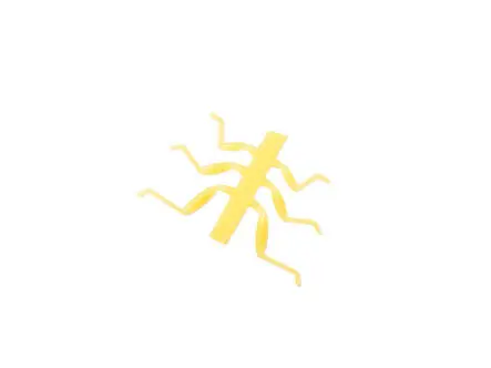 J:son Realistic Stonefly nymph legs - S4 - 12 pc. - yellow