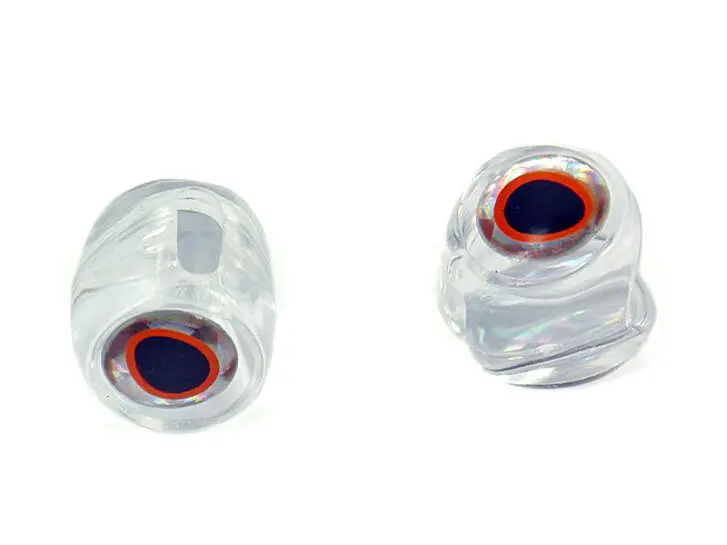 CLEAR FISH HEADS WITH 3D EYES hotfly - 10 pc. - S (6 mm)