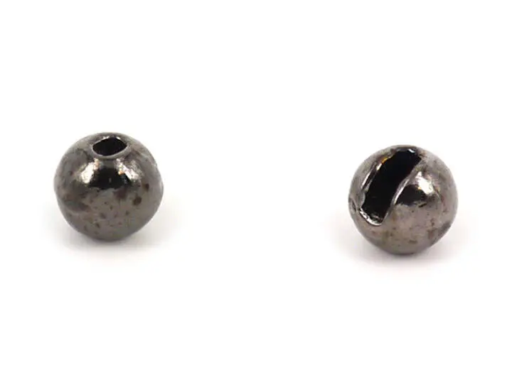 Billes tungstène avec fente - NOIR NICKEL - 10 pcs. - 4,6 mm