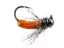 FC Hackled Jig Orange BL TG