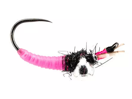 Hunting Fluo Pink Caddis Larva Jig Off TG BL