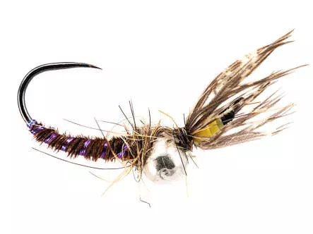 Toms Preferred Yellow Jig Off Caddis Larva TG BL