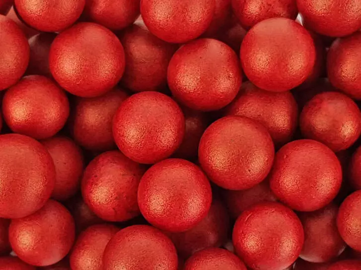 HIGH VIZ POLY BALLS hotfly - 9 / 10 mm - blood red