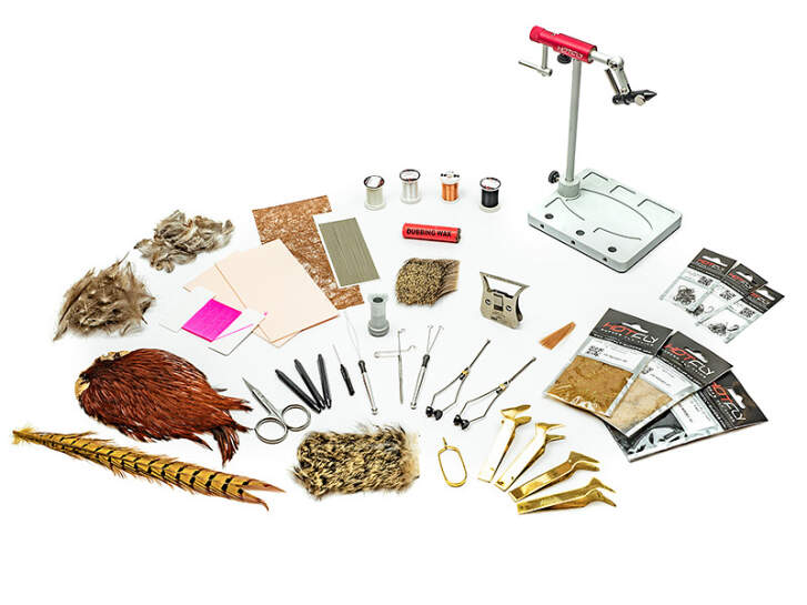 Kit Complet De Montage De Mouches Dragon - Étau, Torche, Fils, Tinsel, Bobine...