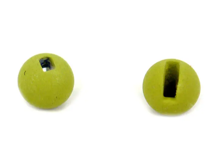 Billes tungstène fendues - MATT OLIVE - 100 pcs. - 4,6 mm