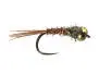 Tiny Brown Pheasant Nymph Brass Bead BL 14