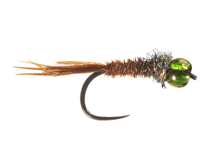Tiny Brown Pheasant Nymph Glass Bead BL