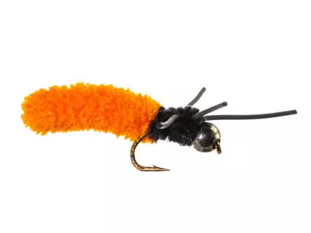 Rubber Leg Mop Fly Fluo Orange