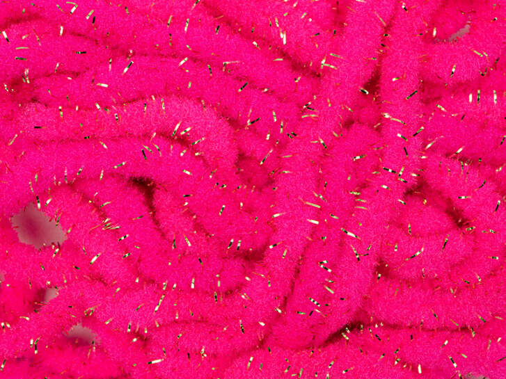 WORM CHENILLE PLUS GOLD hotfly - 3 mm - 200 cm - fl. pink