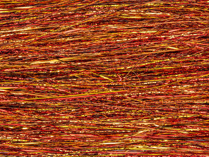 GLITTERBLEND FIBERS EVO hotfly - 0,4 mm - 35 cm - red gold