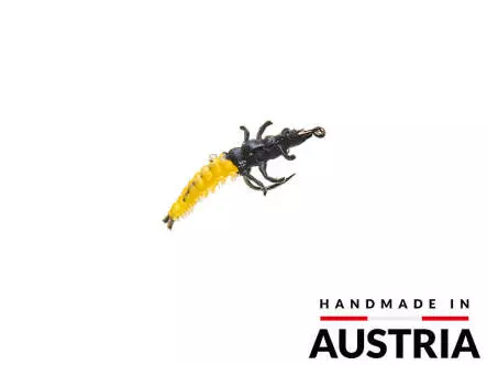 Larve Tricoptère - Rhyacophila - jaune - 15 mm