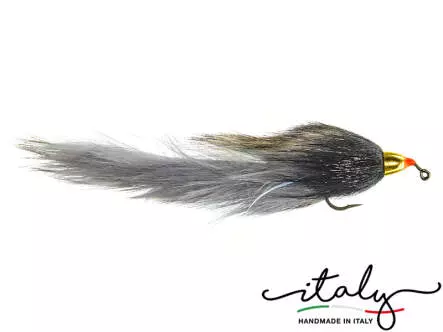 Large Jig Trout Zonker Grey White