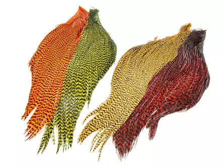 4 DEMI COU hareline - tyers 4 color dyed grizzly trout...
