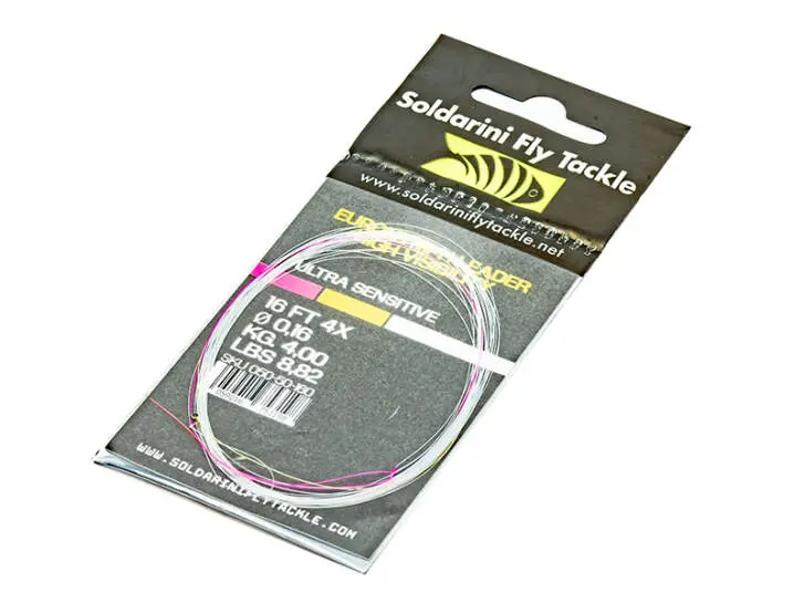 Bas de ligne sft EURO NYMPH LEADER HIGH VISIBILITY ultra sensitive - 490 cm - 0,16 mm - fluo white