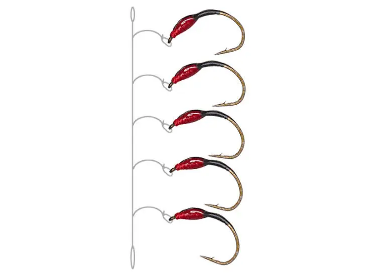 Gambe Ligne Corégone - Fluorocar. 0,18 mm - XSLIM PRO BLACK RED 14