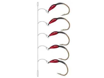Gambe Ligne Corégone - Fluorocar. 0,18 mm - XSLIM PRO BLACK RED 14