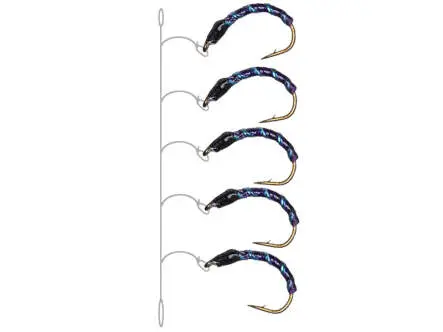 Gambe Ligne Corégone - Fluorocar. 0,18 mm - DARK PURPLE + BLUE PEARL RIB 16