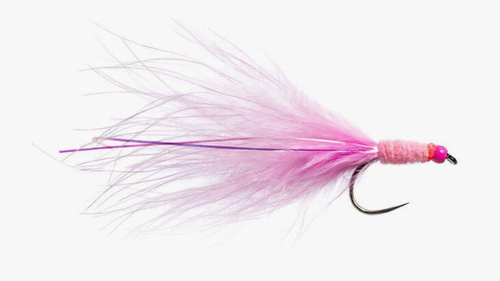 Streamer, Wooly Bugger fluo rose, sans ardillon, eaux calmes, pêche à la mouche, modèle de mouche